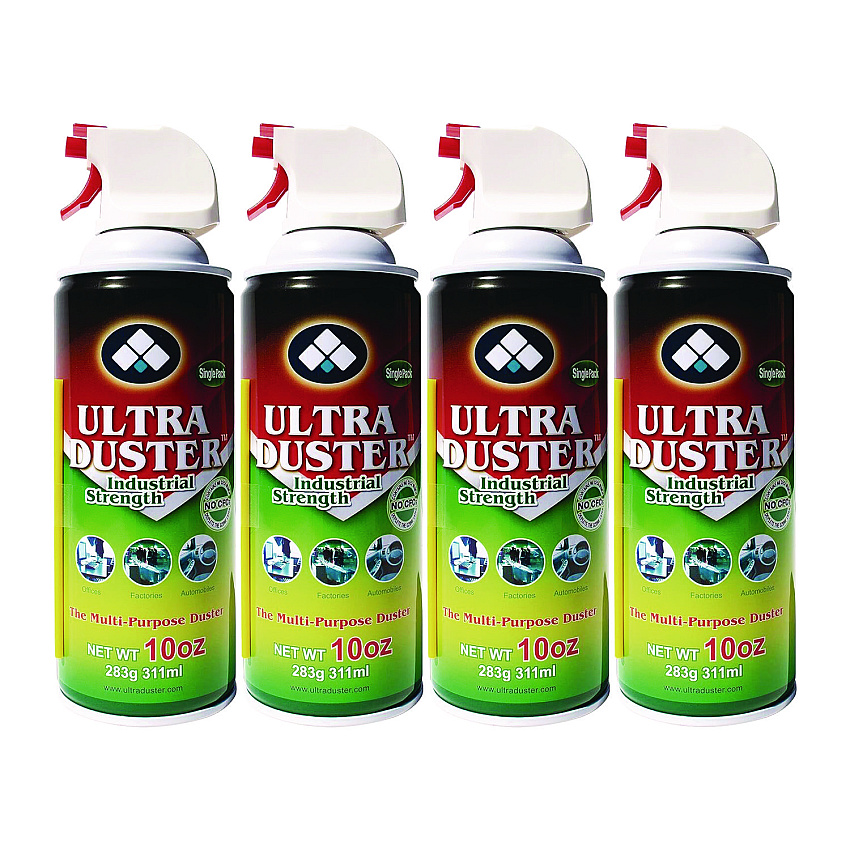 NXT Technologies Ultra Duster Industrial Strength Air Duster, 10 oz Can, 4/Pack (NXT24401449)
