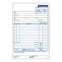 Adams Work Order Form, Three-Part Carbonless, 5.66 x 9, 250 Sets/Pack (ABF3584)