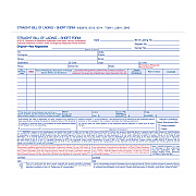 Adams Bill of Lading - Short Form for Up to Ten Articles, Three-Part Carbonless, 8.5 x 6.94, 50 Forms Total (ABF9013)
