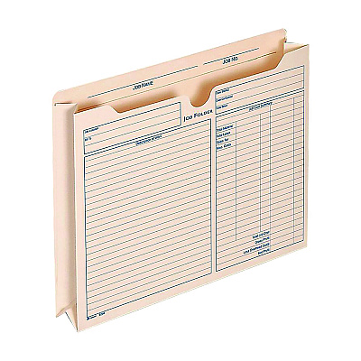 Adams Pre-Printed Heavy-Duty Reinforced File Pocket, 2" Expansion, Letter Size, Manila, 15/Pack (ABF9294E)