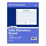 Adams Attendance Records, One Part (No Copies), 11 x 8.5, 50 Forms Total (ABF9493)