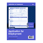 Adams Employment Applications, One-Part (No Copies), 11 x 8.38, 50 Forms/Pad, 2 Pads/Pack (ABF9661)