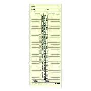 Adams Time Cards for Acroprint, Amano and Lathem Time Clocks, One Side, 3.38" x 9", 200/Pack (ABF9659200)