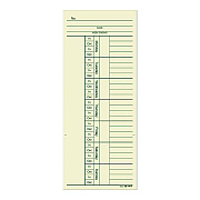 Adams Time Cards for Acroprint, Amano and Lathem Time Clocks, Two Sides, 3.4" x 8.25", 200/Pack (ABF9660200)