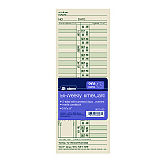 Adams Time Cards for Acroprint, Amano and Lathem Time Clocks, Two Sides, Bi-Weekly, 3.38" x 9", 200/Pack (ABF9675200)