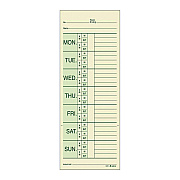 Adams Time Cards for Pyramid 1000 Time Clock, Two Sides, 3.38" x 9", 200/Pack (ABF9791200)