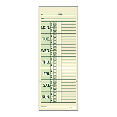 Adams Time Cards for Pyramid 1000 Time Clock, Two Sides, 3.38" x 9", 200/Pack (ABF9791200)