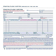 Adams Bill of Lading - Short Form for Up to Ten Articles, Three-Part Carbonless, 8.5 x 6.94, 250 Forms Total (ABFB3876)