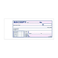 Adams Money/Rent Receipt Book, Two-Part Carbonless, 6.69 x 2.75, 50 Receipts/Book, 5 Books/Pack (ABFDC2701)