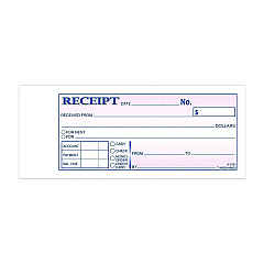 Adams Money/Rent Receipt Book, Two-Part Carbonless, 6.69 x 2.75, 50 Receipts/Book, 5 Books/Pack (ABFDC2701)
