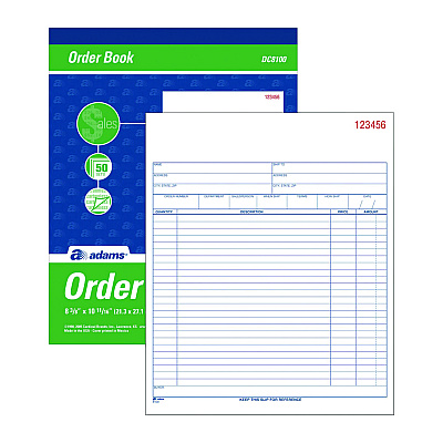 Adams Multipart Sales Order Pad, Two-Part Carbonless, 8.38 x 10.19, 50 Forms Total (ABFDC8100)