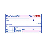 Adams Money/Rent Receipt Book, Two-Part Carbonless, 4.88 x 2.75, 50 Receipts/Book, 3 Books/Pack (ABFDC25013)