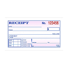 Adams Money/Rent Receipt Book, Two-Part Carbonless, 4.88 x 2.75, 50 Receipts/Book, 3 Books/Pack (ABFDC25013)