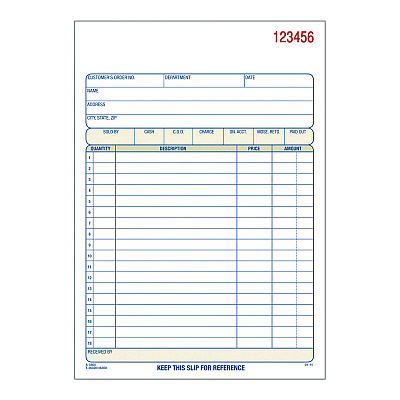 Adams Multipart Sales Order Pad, Two-Part Carbonless, 5.56 x 7.94, 50 Forms/Pad, 10 Pads/Box (ABFDC580510)