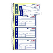 Adams Write 'n Stick Receipt Book, Two-Part Carbonless, 4.75 x 2.75, 4 Forms/Sheet, 200 Forms Total (ABFSC1152WS)