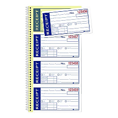 Adams Write 'n Stick Receipt Book, Two-Part Carbonless, 4.75 x 2.75, 4 Forms/Sheet, 200 Forms Total (ABFSC1152WS)
