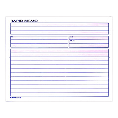 Adams Rapid Memo Pad, Two-Part Carbonless, 8.5 x 7.75, 50 Forms Total (ABFSC1158)