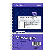 Adams While You Were Out Messages Book, Two-Part Carbonless, 5 x 2.83, 3 Forms/Sheet, 300 Forms Total (ABFSC8603D)