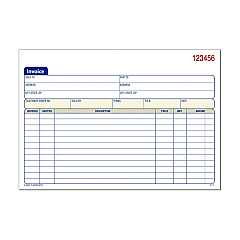 Adams Multipart General-Purpose Invoice Pad, Three-Part Carbonless, 7.94 x 5.56, 50 Forms Total (ABFTC5840)