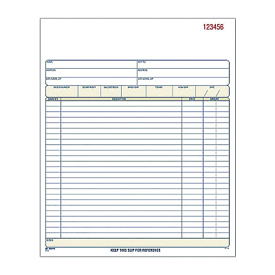 Adams Multipart Sales Order Pad, Three-Part Carbonless, 8.34 x 10.19, 50 Forms Total (ABFTC8100)
