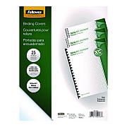 Fellowes Crystals Transparent Presentation Covers for Binding Systems, Unpunched, Clear, with Square Corners, 11 x 8.5, 25/Pack (FEL52043)