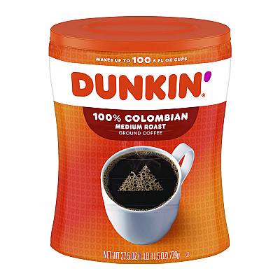 Dunkin Donuts Columbian Coffee, 27.05 oz Canister (GMT8133401292)