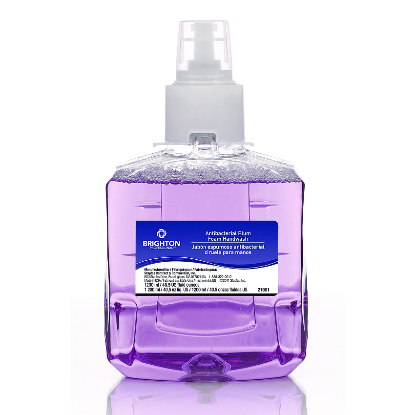 Brighton Professional LTX-12 Antibacterial Hand Soap Refill, Plum Scent, 1,200 mL, 2/Carton (GOJ375326)