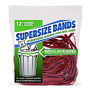Alliance Rubber Rubber Rubber SuperSize Bands, 0.25" x 12", Red, 18/Pack (ALL1058054)