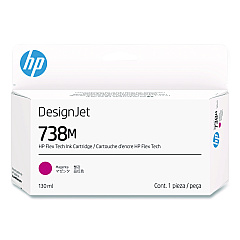 HP 738M (A24VNA) Original Designjet Ink Cartridge, Magenta