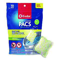 O-Cedar Cleaning PACS, Crisp Citrus Scent, 10/Pack, 8 Packs/Carton (172400CT)