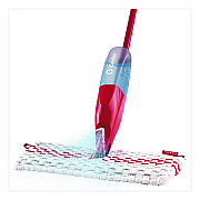 O-Cedar ProMist MAX Spray Mop, Red/White/Gray Microfiber Head, 48" Red/Black/Gray Plastic Handle, 4/Carton (173563CT)