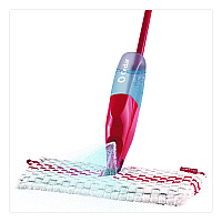 O-Cedar ProMist MAX Spray Mop, Red/White/Gray Microfiber Head, 48" Red/Black/Gray Plastic Handle (173563EA)