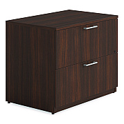 Alera Seville Series Lateral File Cabinet, 2 Legal-Size File Drawers, Mahogany, 36" x 24" x 29" (SVLF3624MY)