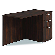 Alera Seville Series Desk Return with Pedestal, Right, 48" x 24" x 29", Mahogany (SVRRP4824MY)