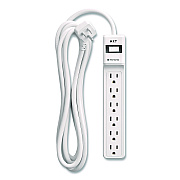 NXT Technologies 6-Outlet Surge Protector, 6 AC Outlets, 12 ft Cord, 900 J, White (NX61425)