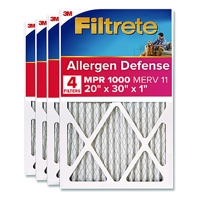 Filtrete Allergen Defense Air Filter, 20 x 30, 4/Carton (98224CA)