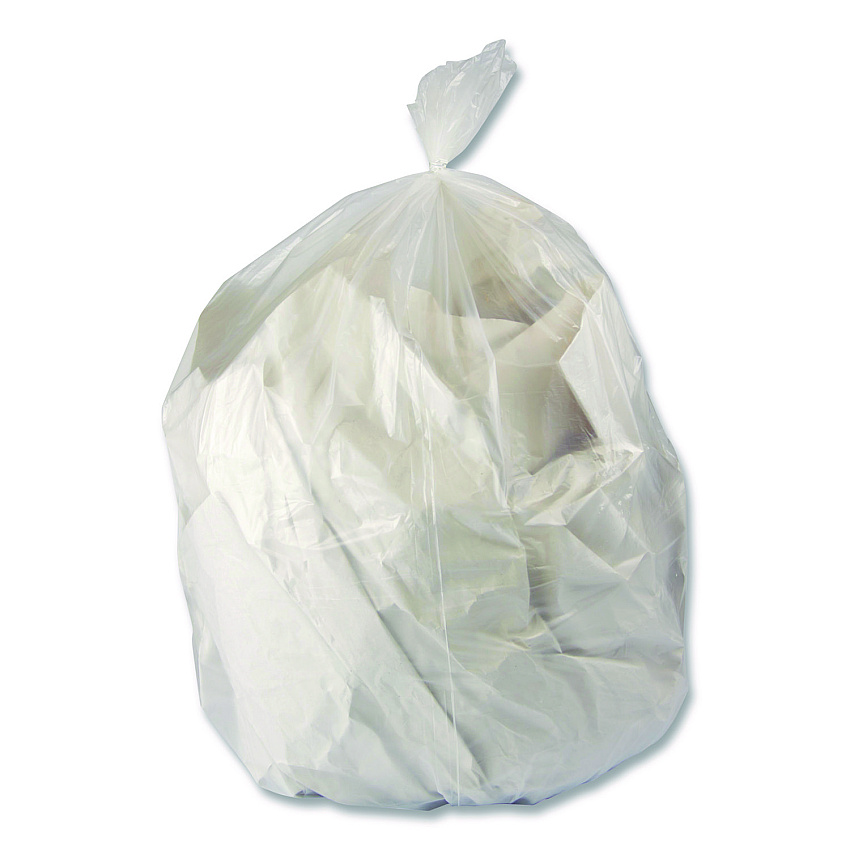 Heritage Linear Low-Density Can Liners, 16 gal, 0.5 mil, 24" x 32", Clear, 500/Carton (H4832MCRAC)