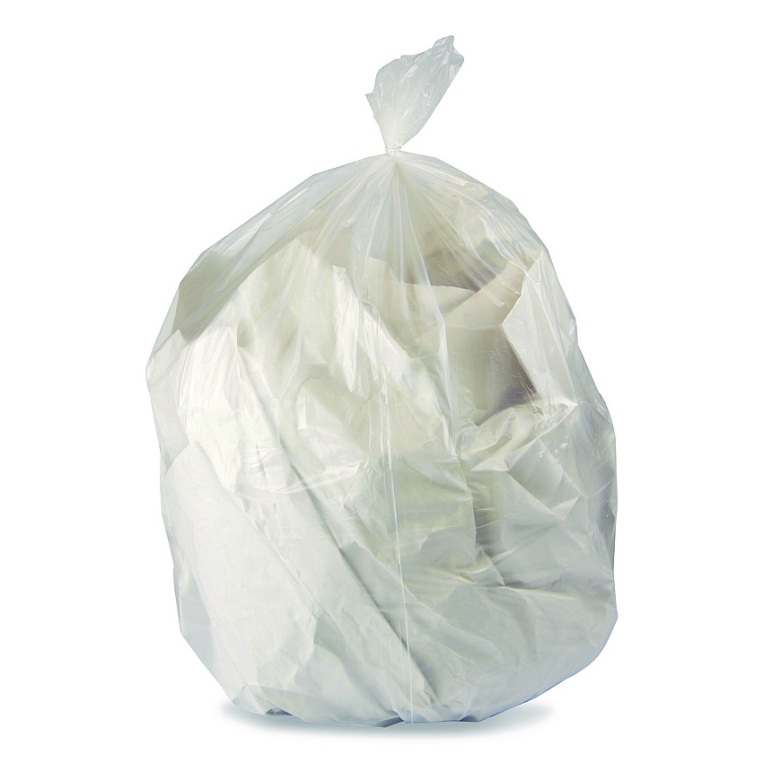 Heritage Linear Low-Density Can Liners with Dual-Dispense Box, 55 gal, 1.3 mil, 40" x 53", Clear, 100/Carton (H8053PCRAC)