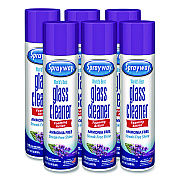 Sprayway Glass Cleaner, Lavender, 19 oz Aerosol Spray, 6/Carton (SW5029)