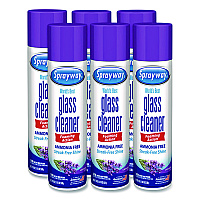 Sprayway Glass Cleaner, Lavender, 19 oz Aerosol Spray, 6/Carton (SW5029)