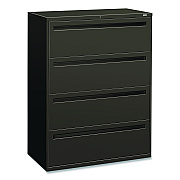 HON Brigade 700 Series Lateral File, 4 Legal/Letter-Size File Drawers, Charcoal, 42 x 18 x 52.5 (HON794LS)