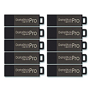 Centon DataStick Pro USB 2.0 Type A Flash Drive, 16 GB, Gray, 10/Pack (106622)