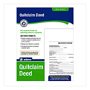 Adams Quitclaim Deed Forms with Instructions and Free Downloads, One-Part (No Copies), 8.5 x 11, 4 Forms Total (LF298)
