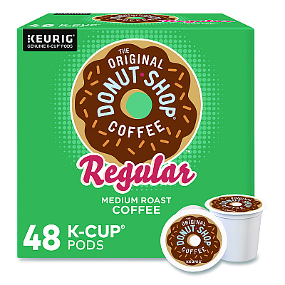 The Original Donut Shop Donut Shop Coffee K-Cups, Regular, 0.39 oz, 48/Box (1635475)