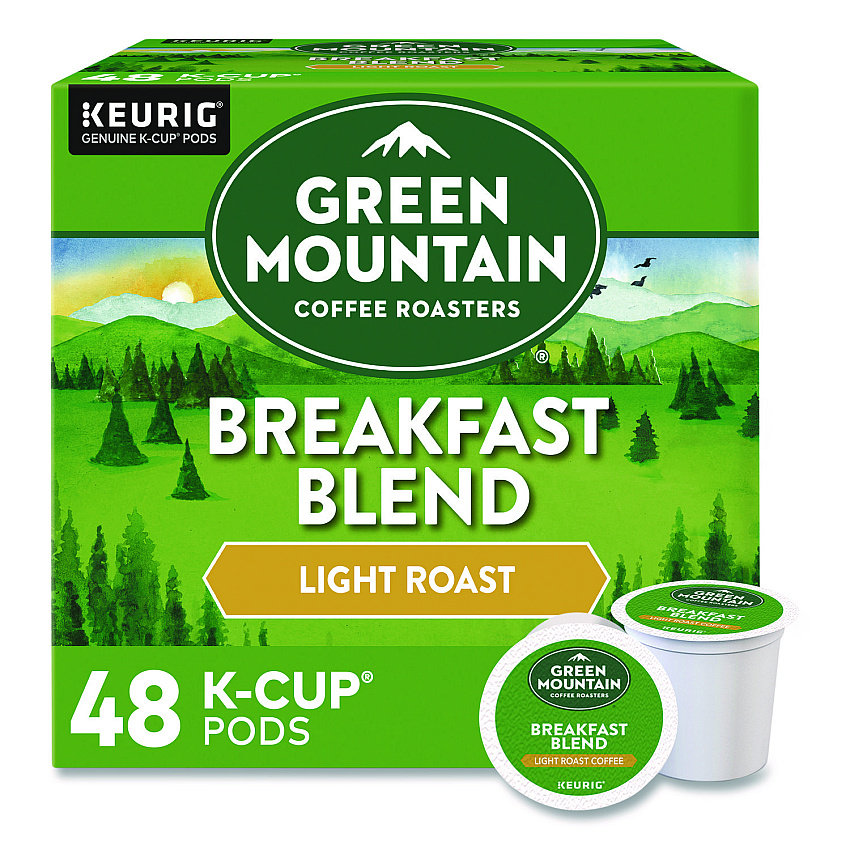 Green Mountain Coffee Roasters Roasters Roasters Breakfast Blend Coffee K-Cups, 0.31 oz, 48/Box (1635473)