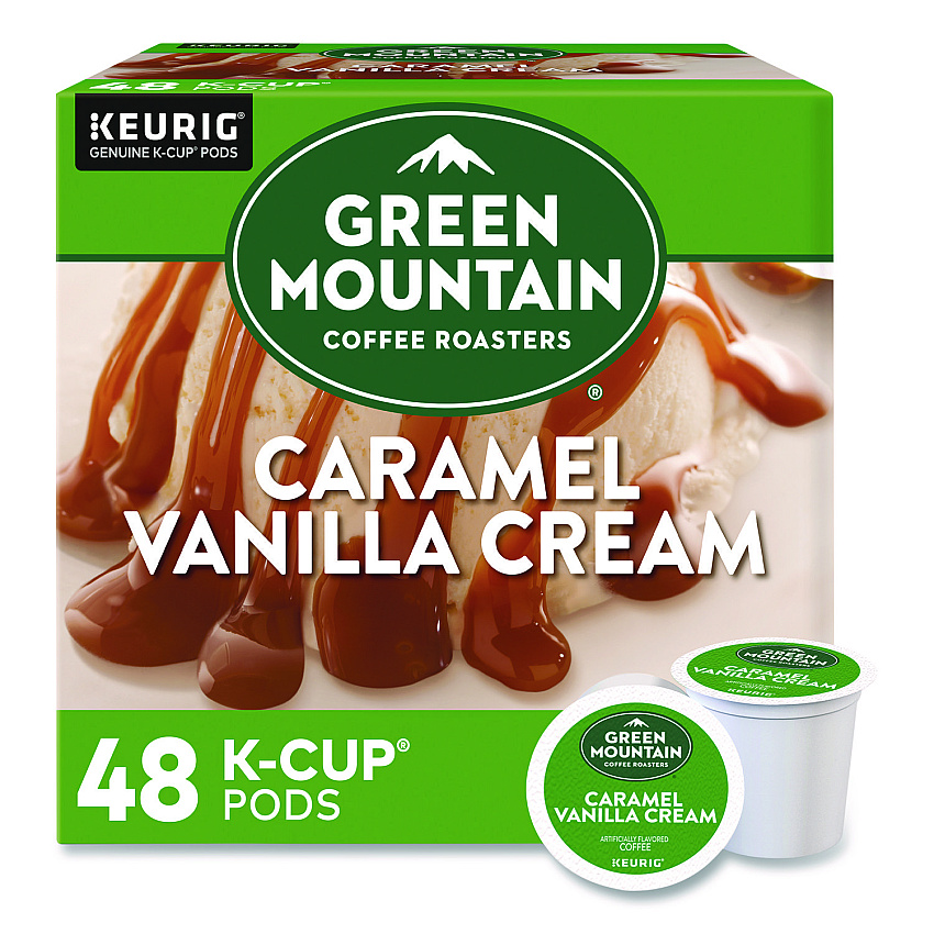 Green Mountain Coffee Roasters Roasters Roasters Caramel Vanilla Cream Coffee K-Cups, 0.33 oz, 48/Box (2140462)