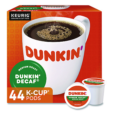 Dunkin Donuts K-Cup Pods, Dunkin Donuts Decaf, 44/Box (24306977)