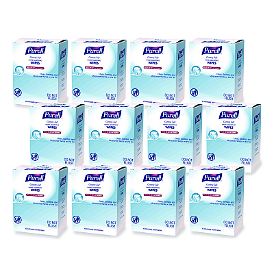 PURELL Cottony Soft Individually Wrapped Sanitizing Hand Wipes, 5 x 7, Herbal Scent, White, 480/Carton (902512)