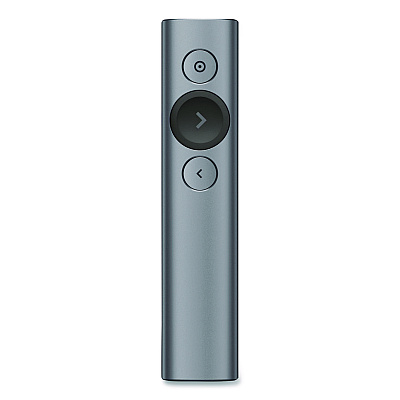 Logitech Spotlight Presentation Remote, Projects 100 ft, Slate (2632837)