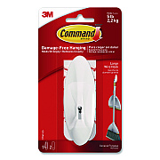 Command Large Wire Hook, Metal/Plastic, White, Supports 5 lbs (70006903192)